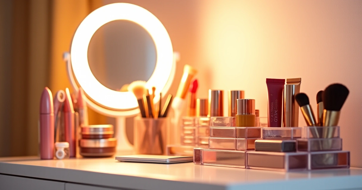 how to organize fall makeup essentials in teen bedroom acrylic organizers on a budget